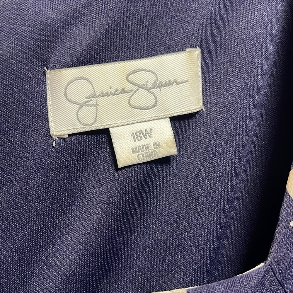 Jessica Simpson Navy Dress Size 18W - Picture 3 of 10